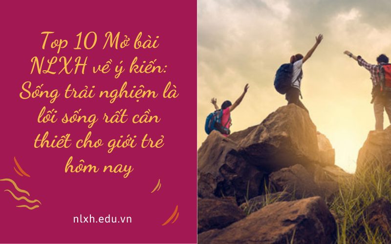 Top 10 Mở bài NLXH về ý kiến Sống trải nghiệm là lối sống rất cần thiết cho giới trẻ hôm nay.