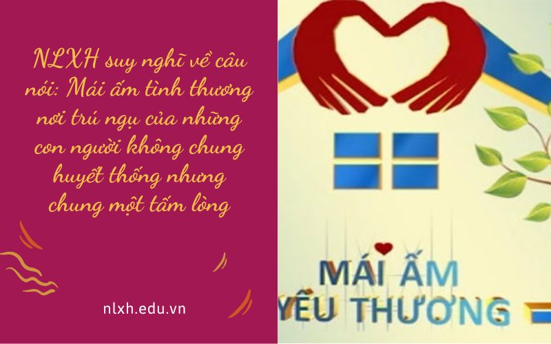 NLXH suy nghĩ về câu nói: Mái ấm tình thương nơi trú ngụ của những con người không chung huyết thống nhưng chung một tấm lòng