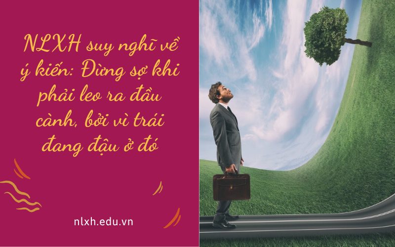 NLXH suy nghĩ về ý kiến: Đừng sợ khi phải leo ra đầu cành, bởi vì trái đang đậu ở đó