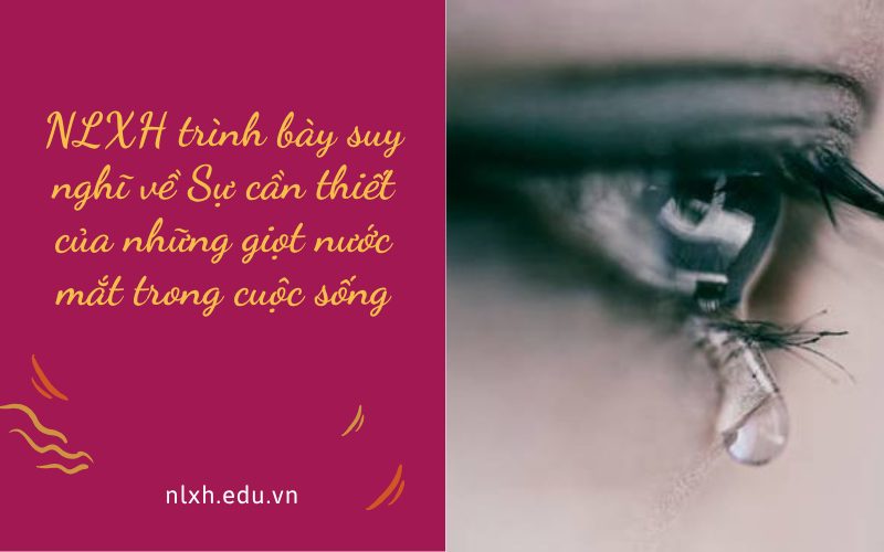 NLXH trình bày suy nghĩ về Sự cần thiết của những giọt nước mắt trong cuộc sống