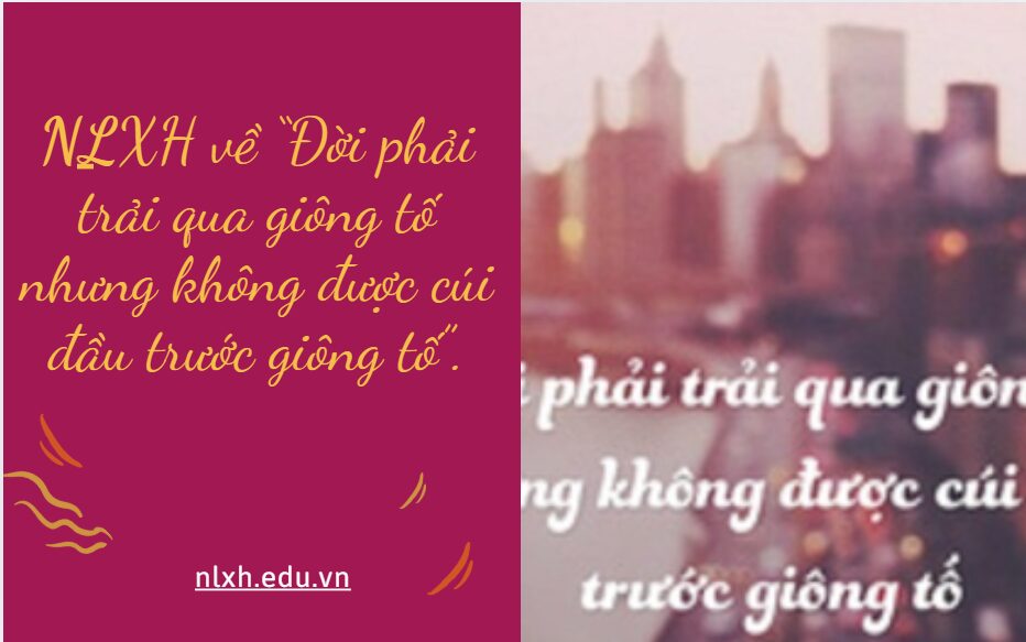 NLXH về chủ đề: “Đời phải trải qua giông tố nhưng không được cúi đầu trước giông tố”.