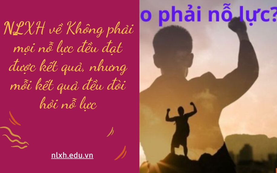 NLXH về chủ đề Không phải mọi nỗ lực đều đạt được kết quả, nhưng mỗi kết quả đều đòi hỏi nỗ lực