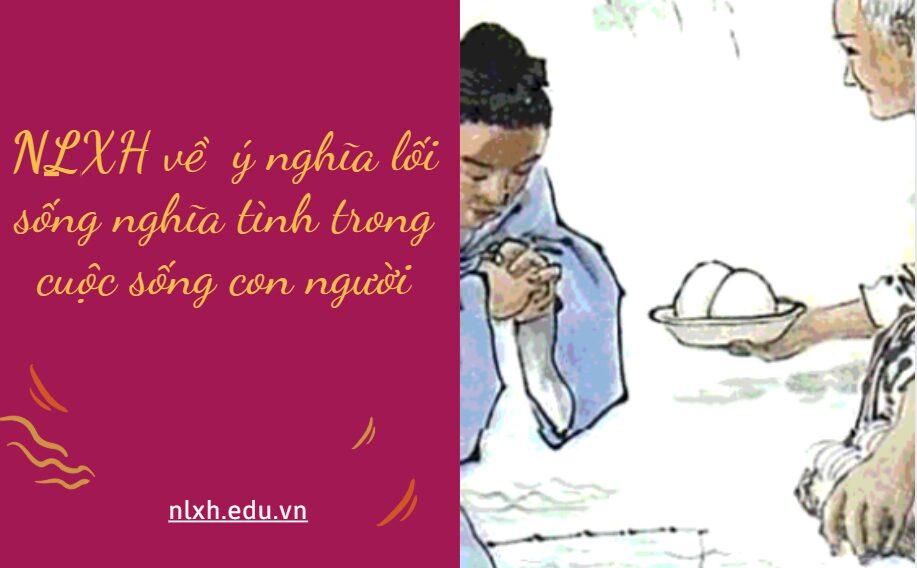 Viết bài văn nghị luận xã hội bàn về vấn đề: ý nghĩa lối sống nghĩa tình trong cuộc sống con người