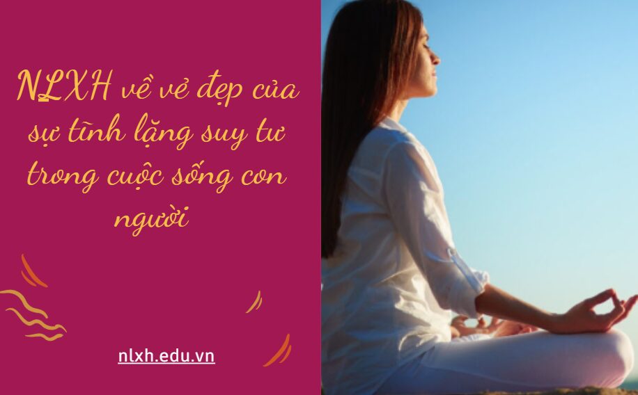 NLXH suy nghĩ về vấn đề vẻ đẹp của sự tĩnh lặng suy tư trong cuộc sống con người
